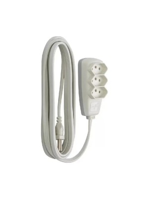EXTENSAO BRANCA PL 2X0,75MM 1,5M UN. LIDER PLUS