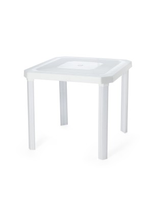 MESA GABRIELA DESMONTAVEL BRANCA 80,5X72,5CM UN. INJEPLASTEC 