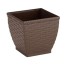 VASO CACHEPO RATTAN MEDIO QUAD. COR COFFEE UN. INJEPLASTEC
