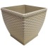 VASO CACHEPO RATTAN MEDIO QUAD. COR PALHA UN. INJEPLASTEC