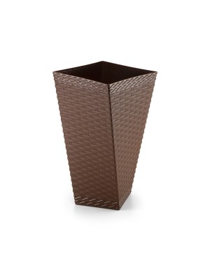 Vaso Twister Rattan 20L Coffee Médio, Decorativo e Super Resistente