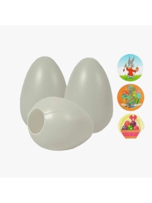 KIT C/3 CASQUINHAS DE OVO BRANCO