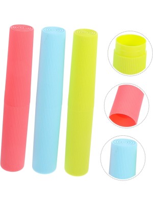 Porta Escova de Dentes 20x6cm 60g Compacto e Resistente Estojo Protetor para Escova Ideal para Viagem Banheiro Organização