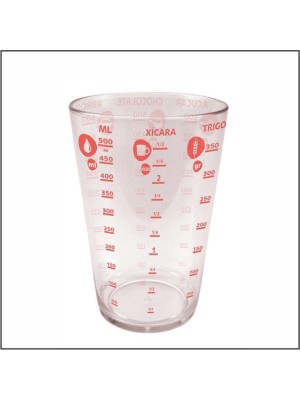 COPO GRADUADO 500ML CRISTAL UN.