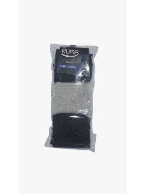 MEIA MASCULINA PACOTE COM 3 CASUAL UN. RUMP