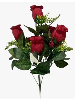 BUQUE FLOR ROSAS 7 GALHOS 36,5X17X10CM UN. TOP IMPORTADORA