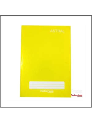 CADERNO COSTURADO 1/4 96FLS ASTRAL AMARELO