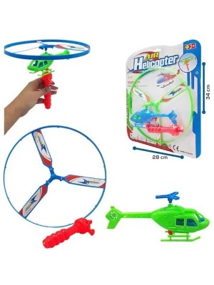 Helicóptero infantil de brinquedo com hélice giratória a corda grande para crianças de plástico 