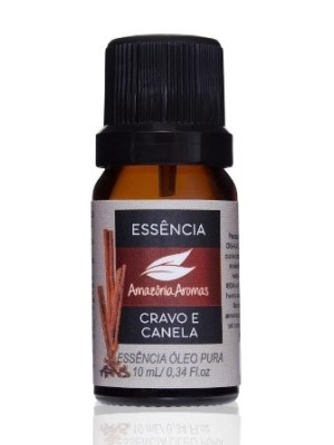 ESSENCIA OLEOSA AMAZONIA AROMAS 10ML CRAVO E CANELA UN.