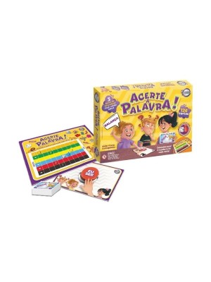 Jogo De Tabuleiro Acerte a Palavra com 126 Cartas
