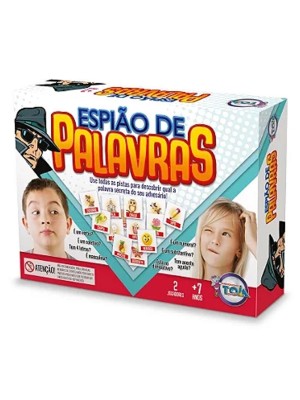 JOgo de Tabuleiro Espiao as Palavras com 80 Fichas Coloridas 2 Jogadores