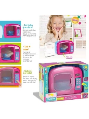 Brinquedo My Little Collection Microondas Infantil Rosa Menina