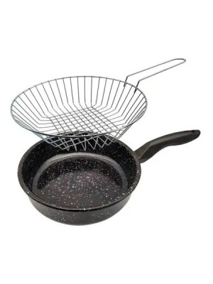 FRIGIDEIRA COM CESTO N22  ESMALTADA UN.  METALSILVA