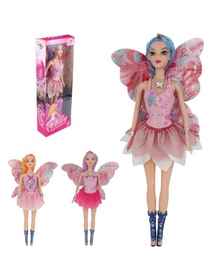 Boneca Lovely Fada Madrinha com Asas Varias Cores