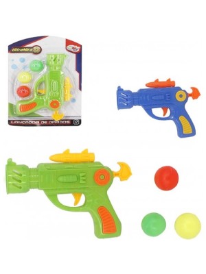PISTOLA LANCA BOLA C/3 BOLAS UN
