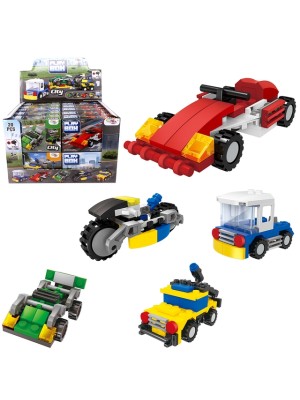 VEICULO DE MONTAR CITY PLAY BOX SORTIDO UN. WELLMIX