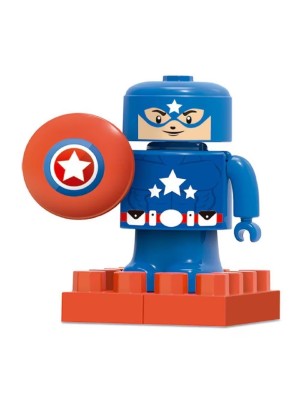 DUPLA BONECOS IRON BLOCZ + CAPTAIN BLOCZ UN. ZUCATOYS