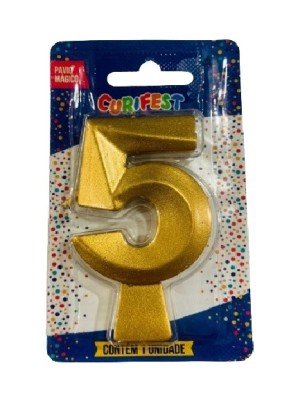 VELA CONCEPT METALLIC DOURADA N 5 - (4563) UN. CURIFEST