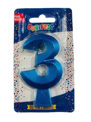 VELA CONCEPT METALLIC AZUL N 3 - (4551) UN. CURIFEST