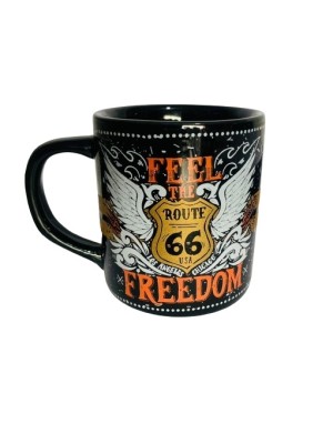 CANECA DE PORCELANA MOTO CLUB PRETA 300ML UN.