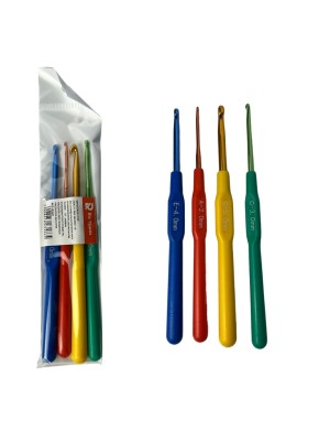 AGULHA DE CROCHE KIT C/4PCS 2,3,4,5MM UN. RIO TIJUCAS