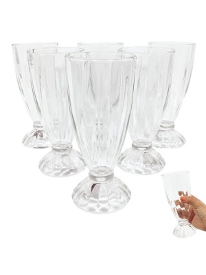 COPO DE VIDRO CURACAO 360ML JOGO C/6 PEÇAS UN. INGA