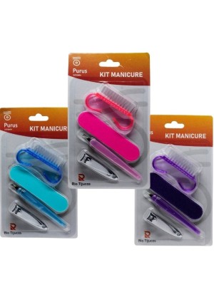 ESCOVA/LIXA/ESPATULA/CORTADOR DE UNHA KIT MANICURE UN. RIO TIJUCAS