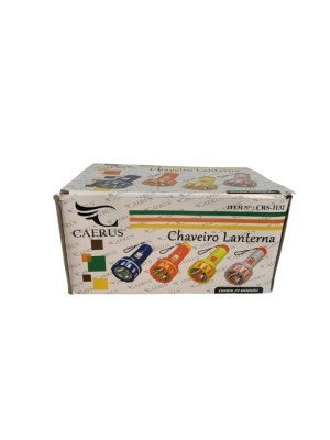 CHAVEIRO LANTERNA DISPLAY C/24PCS MANUAL RECARREGAVEL UN. AKASH IMPORTS