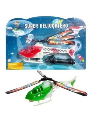 HELICOPTERO DE PLASTICO C/ MOTOR A CORDA UN. MOHNISH IMPORTS