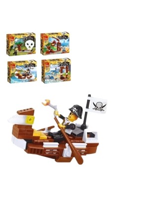 Bloco De Montar Aventura Pirata Bomba Navio Brinquedo Guerra