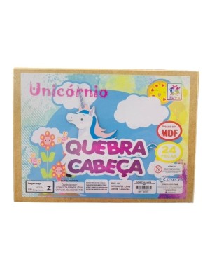 QUEBRA-CABECA MDF C/24PCS UNICORNIO UN. CONECTA BRASIL