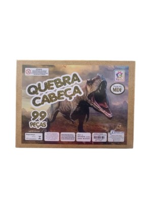 QUEBRA-CABECA MDF C/99PCS DINOSSAUROS UN. CONECTA BRASIL