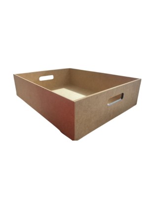 CAIXA ORGANIZADORA BAIXA M S/ TAMPA MDF 42X32X10CM UN. CONECTA BRASIL