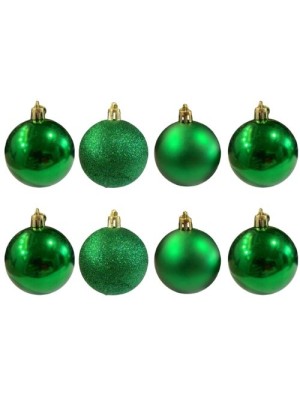 BOLA NATAL 6CM PCT COM 8 UNID. CORES SORTIDAS - TOP IMPORTADORA