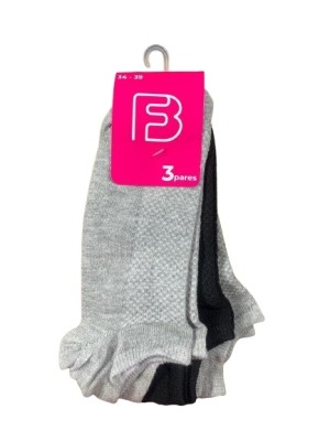 MEIA INVISIVEL FEM 3PARES 34-39 UN. CIA DA MEIA