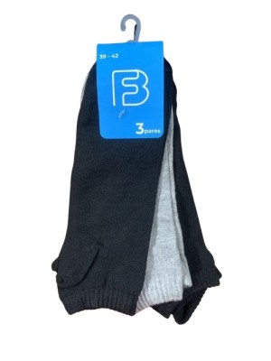 MEIA CANO CURTO ADULTO 3PARES 34-39 UN. CIA DA MEIA