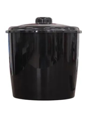 CESTO 6L PIA C/ TAMPA PRETO UN.