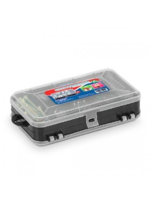 Estojo Organizador Mini Double Case 8002 Plástico Resistente com Divisórias – Compacto, Versátil e Ideal para Escola, Escritório e Artesanato