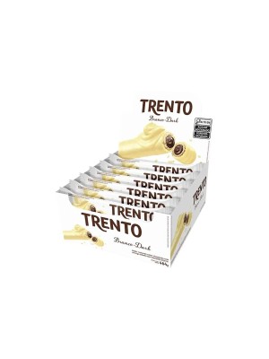Chocolate Wafer Trento Sabor Chocolate Branco e Dark 464g - 16un com 29G Cada