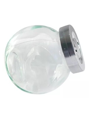 POTE DE VIDRO C/TAMPA 6,5X10CM 480ML