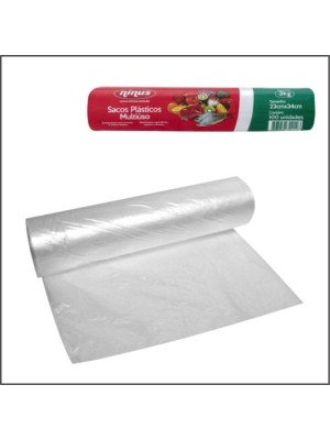 ROLO DE SACO PLASTICO MULTIUSO 3KG 23X34CM C/50 PCS UN.