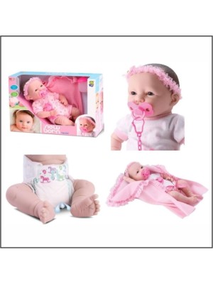 Boneca Bebe Newborn Faz Xixi Com Mamadeira Chupeta E Fralda
