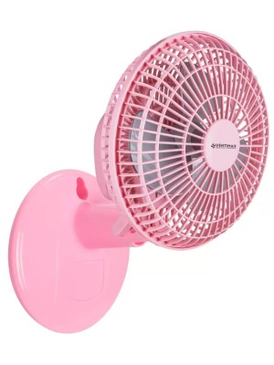 Ventilador Mini Turbo Rosa/Prata 20cm 25W 220V – Portátil e Silencioso