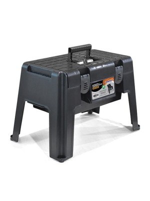 BANQUETA MULTIUSO COM COMPARTIMENTOS – IDEAL PARA FERRAMENTAS OU PESCA!