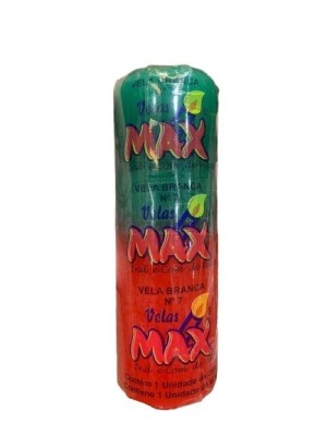 VELA N 7 VERDE-VERMELHA 255G UN. VELAS MAX