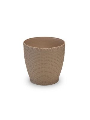 VASO RATTAN GRANDE REDONDO PALHA 35X33CM UN.