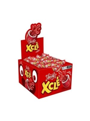 XCLE CHICLETE RECHEADO MORANGO CX C/40PCS 200G UN. DOCILE