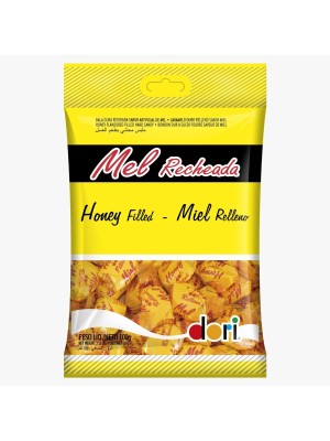 Bala Recheada de Mel 100g Un. Sabor Delicioso e Cremoso Ideal para Consumo Diário, Festa e Lembrancinhas Personalizadas