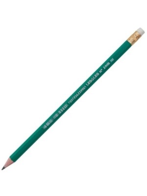 LAPIS VERDE HB C/ BORRACHA POTE C/72 UNIDADES