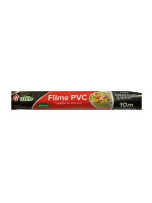 Rolo de Papel Filme PVC 10m x 28cm para Alimentos Cozinha Uso Doméstico e Comercial